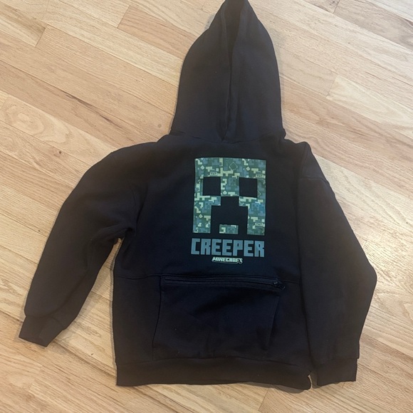Minecraft Creeper Black Hoodie for Kids - Picture 1 of 4